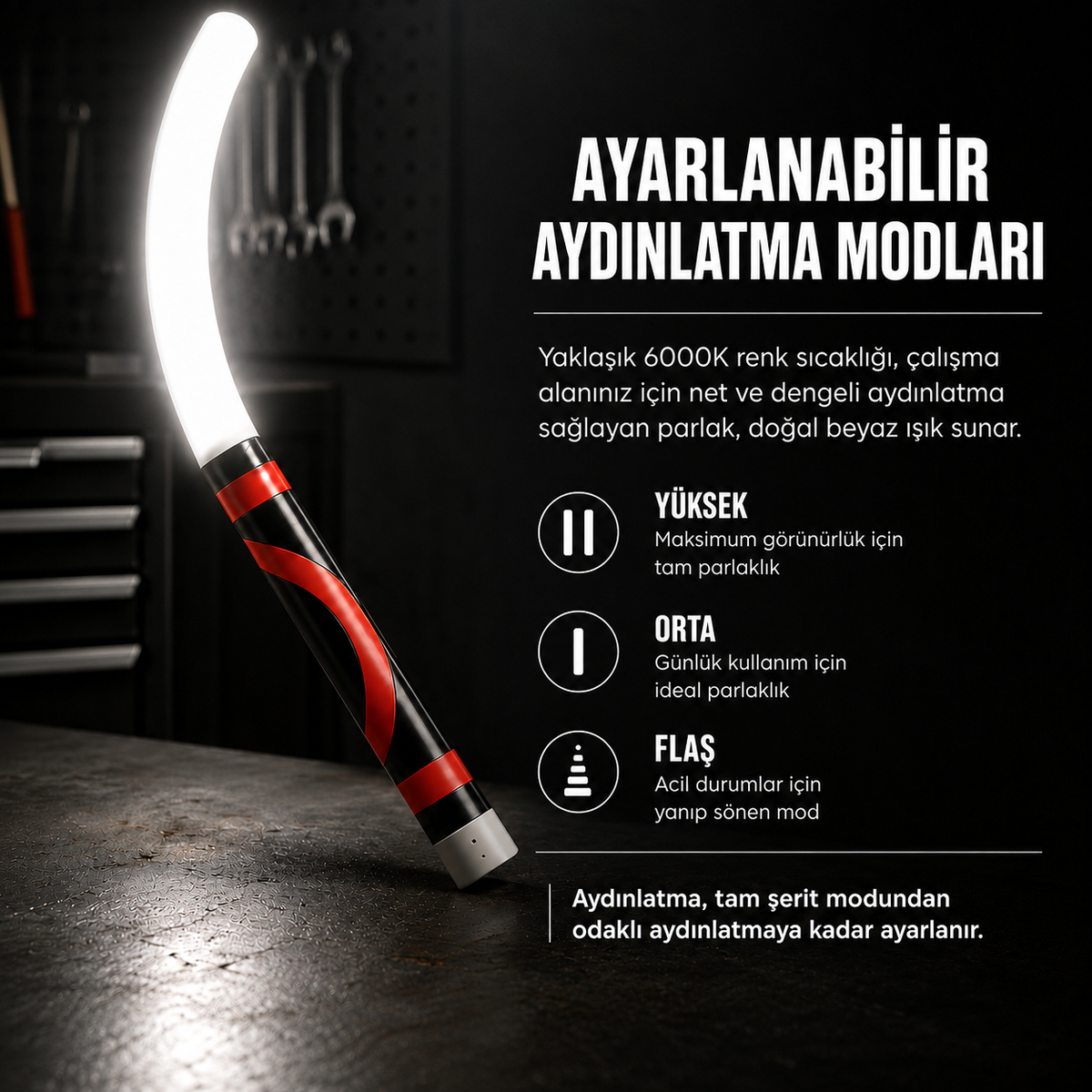AutoFlexTR Esnek Araç Bakım ve Tamir Lambası